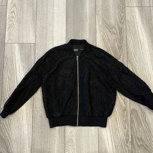 Lace bomber Jacket - Zara